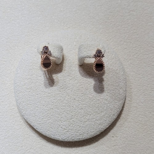스몰 물방울 큐빅 귀걸이